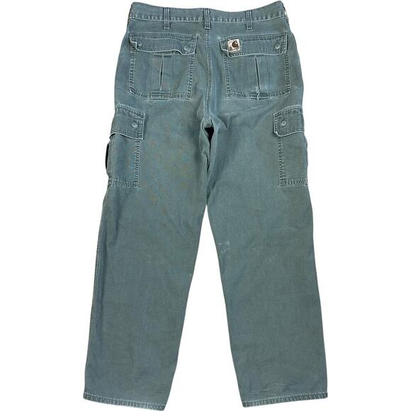 Carhartt Vintage Y2K Moss Green Utility Carpenter Pants - Picture 1 of 3